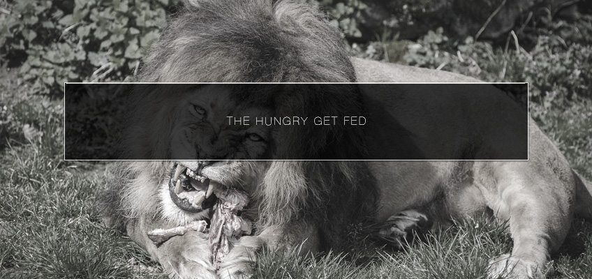 The hungry get fed.