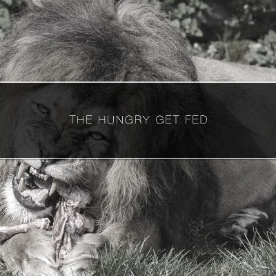 The hungry get fed.